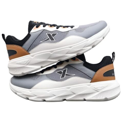 XTEP Low top Casual Running Shoes Men’s Smoke Gray Rosewood Brown Black