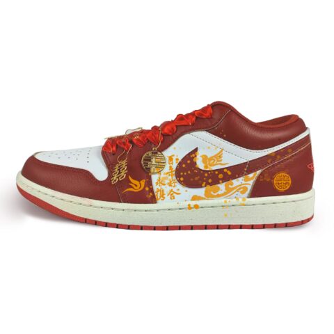 Jordan Air Jordan 1 Abrasion Resistant Low top Vintage Basketball Shoes Women’s White