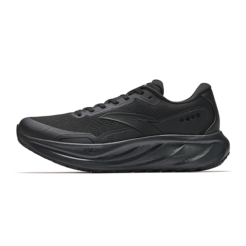 Anta Textile, Synthetic Leather Low top PG7 Casual Running Shoes Men’s Black