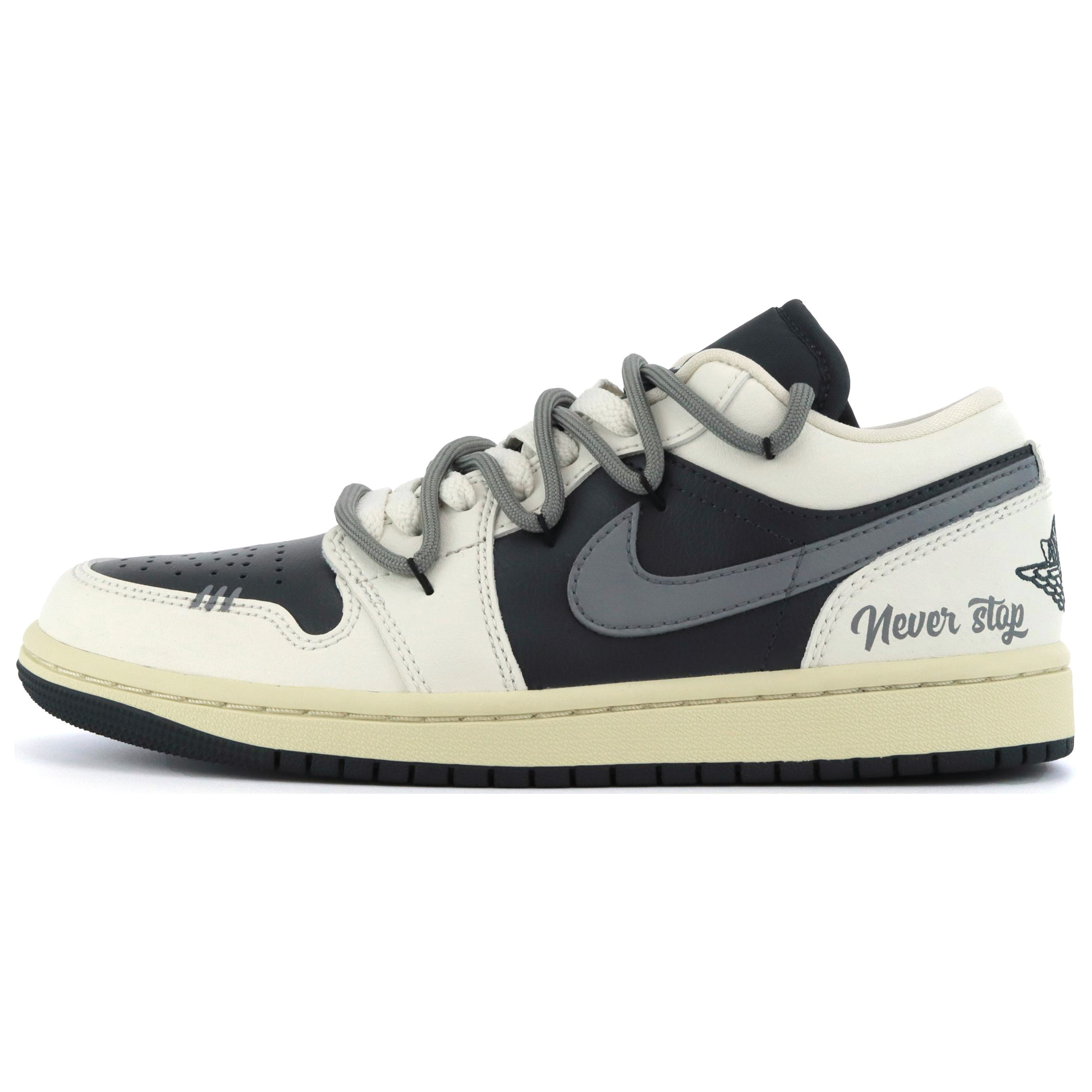 Jordan Air Jordan 1 Moon Mail Carrier, Exploring Leather Slip Resistant Abrasion Resistant Low top