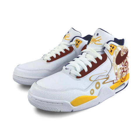 Nike Flight Legacy Leather Cushioning Slip Resistant Abrasion Resistant Mid top Vintage Basketball Shoes Men’s