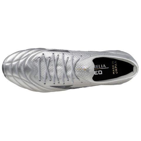 Mizuno Morelia Neo 4 FG Firm Ground TPU Slip Resistant Abrasion Resistant Soccer Shoes Unisex Silver
