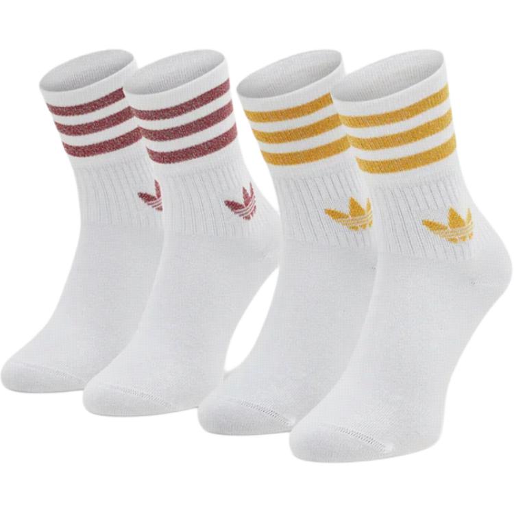 Adidas Originals Trefoil Collection Crew Socks Women’s 2 Pack White