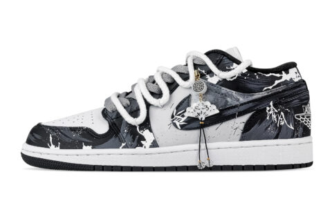 Jordan Air Jordan 1 Gentle Breeze Caresses The Surface. Abrasion Resistant Low top Vintage Basketball Shoes Unisex
