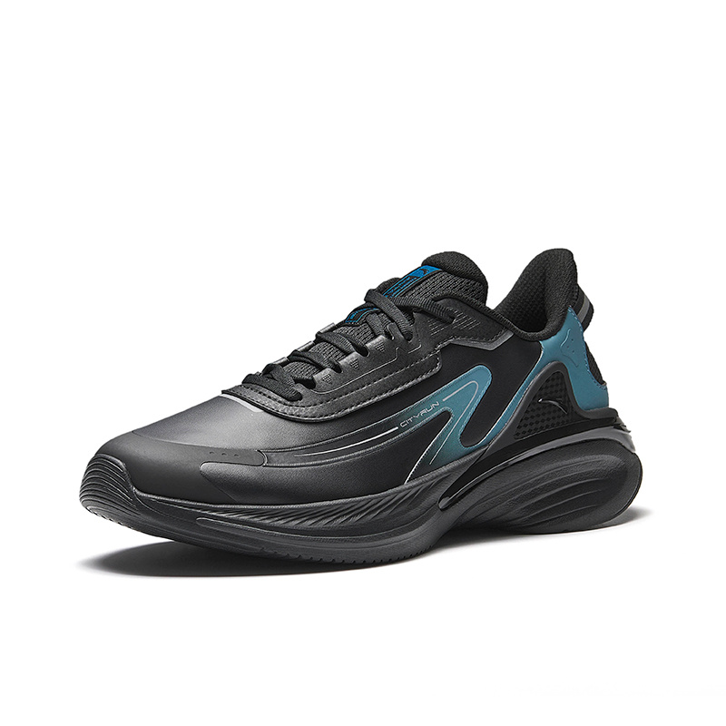 CHAOJIANTA Cushioning Slip Resistant Low top Casual Running Shoes Men’s Black Blue