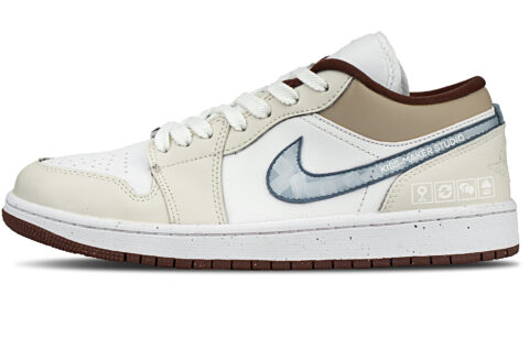 Jordan Air Jordan 1 Abrasion Resistant Low top Vintage Basketball Shoes Unisex