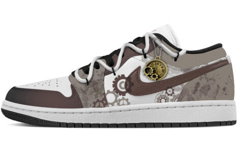 Jordan Air Jordan 1 Steam Moment Abrasion Resistant Low top Vintage Basketball Shoes Women’s Brown