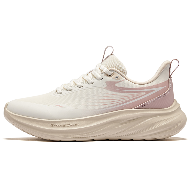 Erke Cushioning Rebound Cushioning Rebound Low top Casual Running Shoes Women’s Microcrystal White Dusty Pink