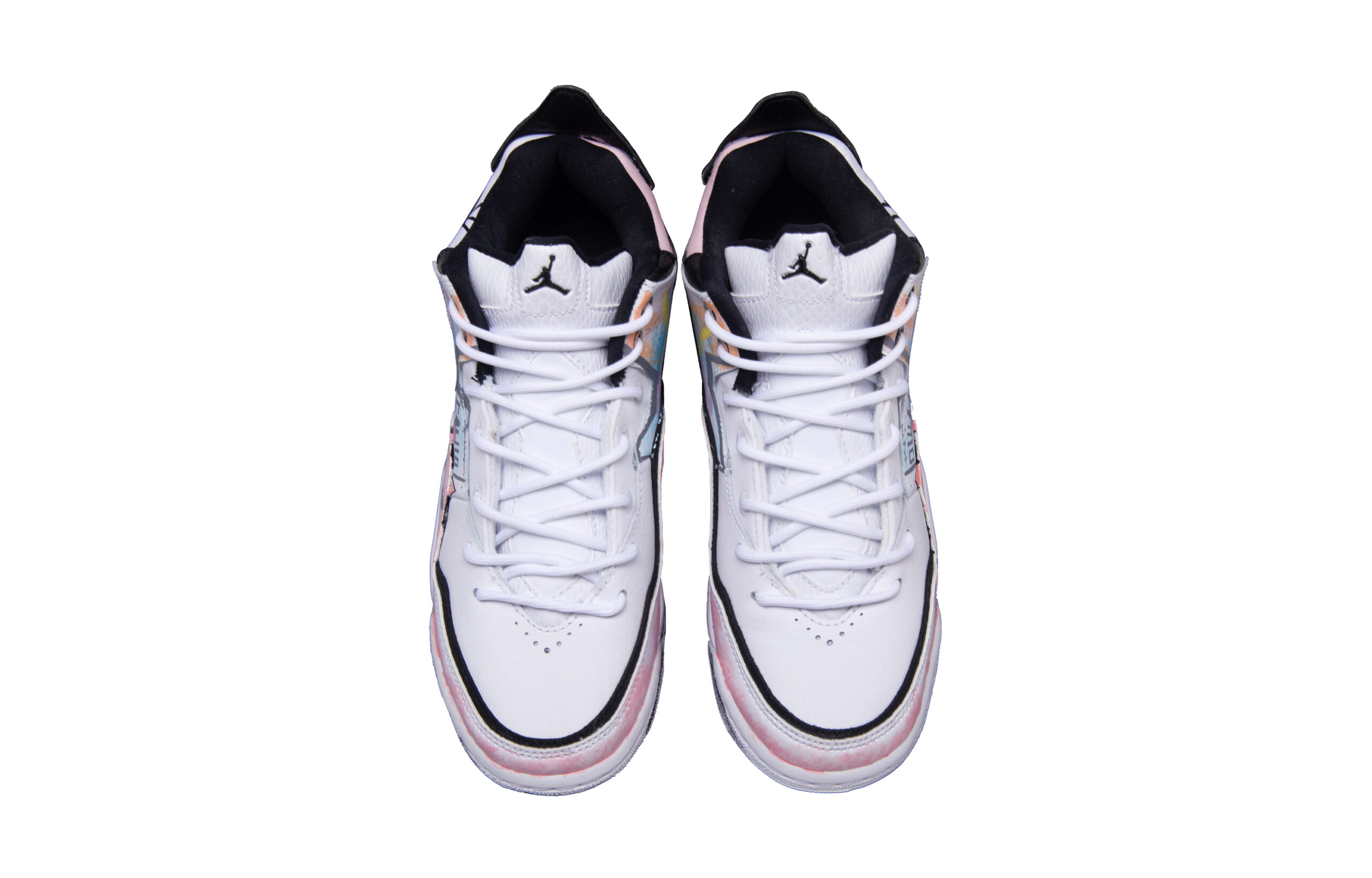 Jordan Courtside 23 Abrasion Resistant Abrasion Resistant Mid top Vintage Basketball Shoes Unisex Pink White
