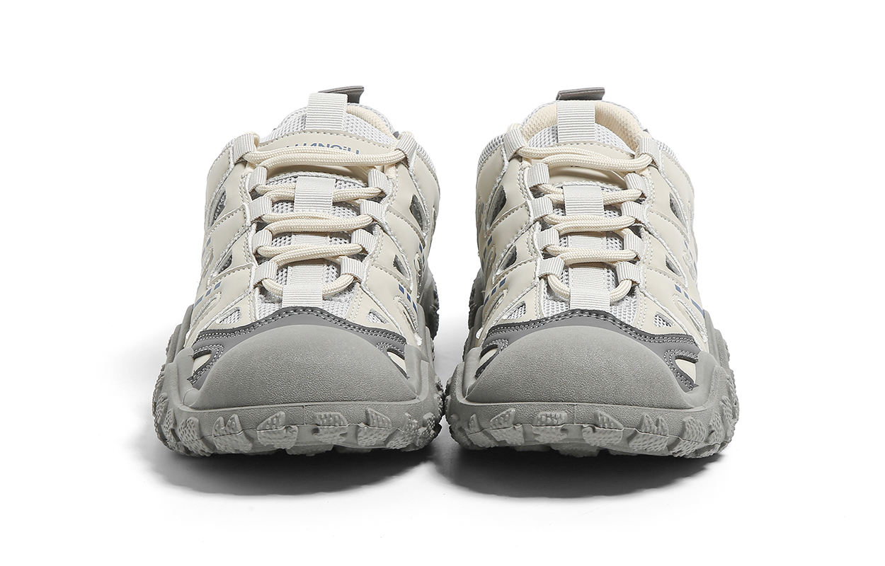 HUANQIU Slip Resistant, Abrasion Resistant, Breathable, Lightweight Low top Mountaineering Shoes Men’s Gray