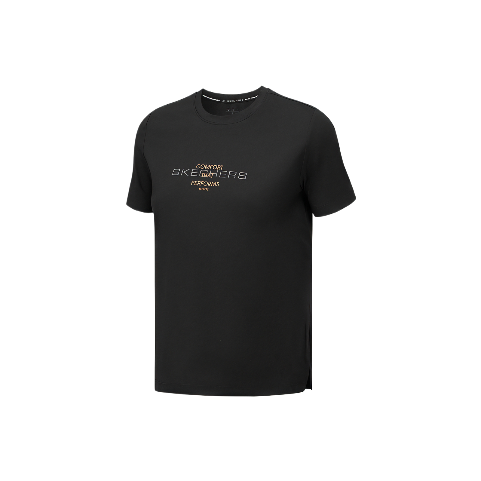 Skechers Comfortable Sports Collection T Shirt Women's Carbon Black 0018