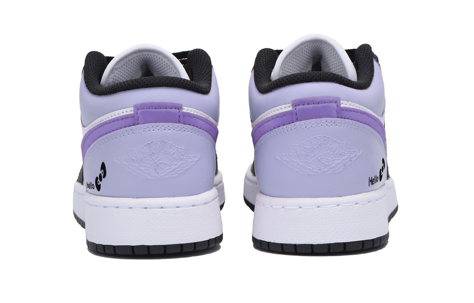 Jordan Air Jordan 1 Lover Of Flowers Taro Slip Resistant Low top Vintage Basketball Shoes Men’s White Purple