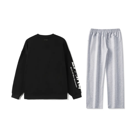 Li Ning Casual Sportswear Unisex Black+Light Heather Gray