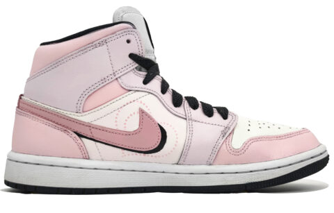 Jordan Air Jordan 1 Abrasion Resistant Abrasion Resistant Mid top Vintage Basketball Shoes Women’s Love Pink