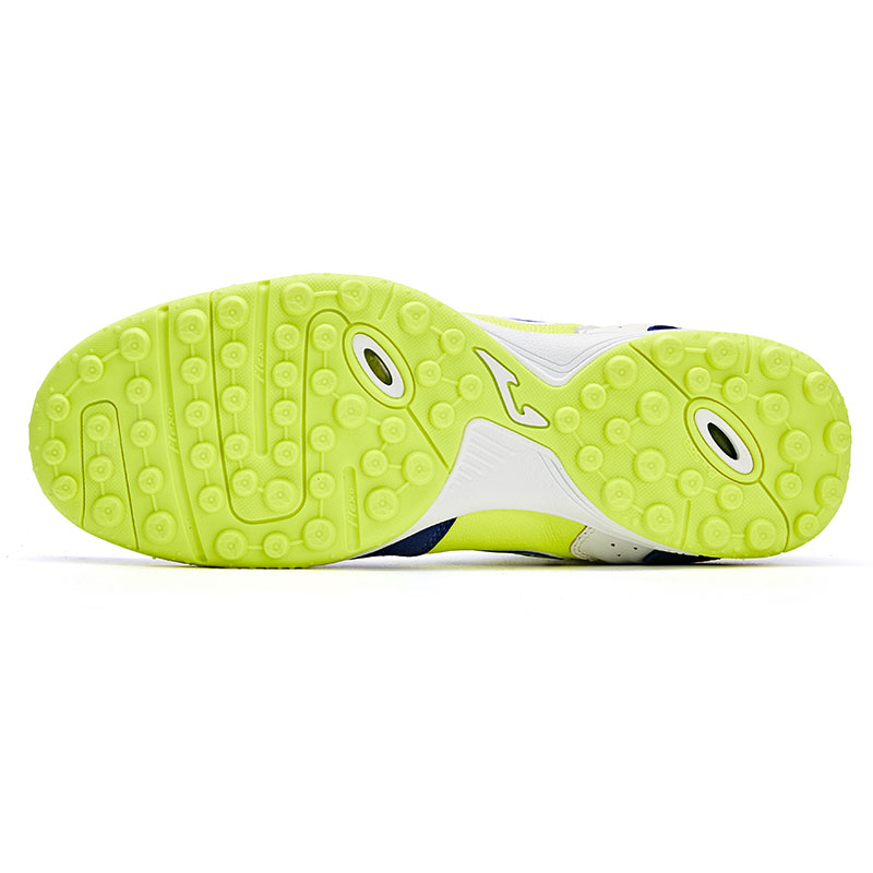 Joma Slip Resistant Abrasion Resistant TF Turf Artificial Turf Soccer Shoes Men’s White Yellow