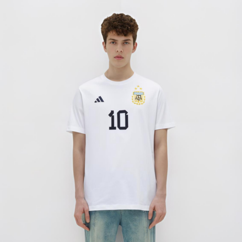 Adidas Argentina Soccer Jerseys Men’s White Moderate Straight Fit
