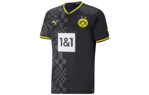PUMA Retro Soccer Jerseys Borussia Dortmund Away Fan Version Men’s Black