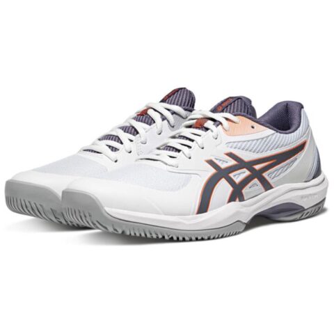 ASICS GAME FF Synthetic Leather Abrasion Resistant, Breathable, Lightweight Low top Tennis Shoes Men’s White Gray