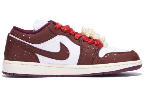 Jordan Air Jordan 1 Slip Resistant Coverage Low top Vintage Basketball Shoes Women’s Red