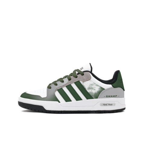 Adidas Neo Entrap Abrasion Resistant Low top Vintage Basketball Shoes Unisex Green Gray