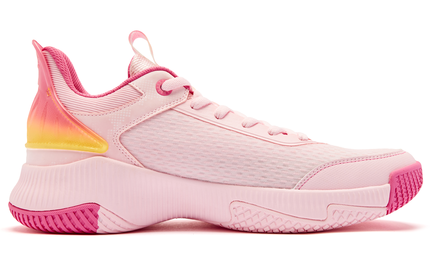 QIAODAN Cushioning Coverage Rebound Breathable Slip Resistant Low top Basketball Shoes Men’s Pink