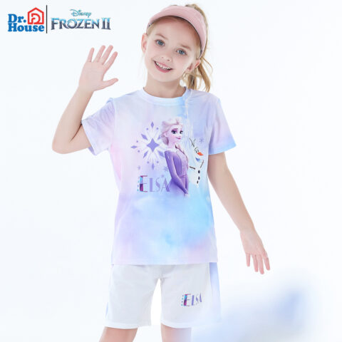 Disney Casual Sportswear Dazzling Color Purple Children Aged 3 7 Years Old