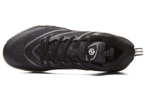 PEAK Abrasion Resistant Rebound Anti Twist Low top Basketball Shoes Men’s Black Magnet Gray