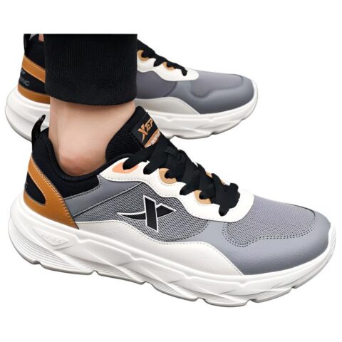 XTEP Low top Casual Running Shoes Men’s Smoke Gray Rosewood Brown Black