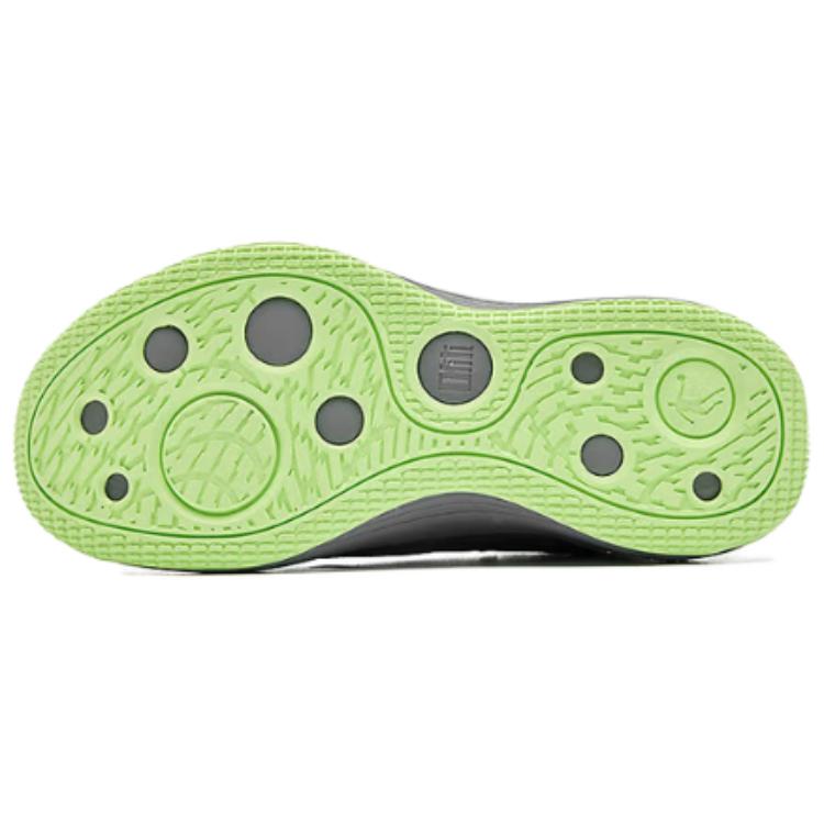 QIAODAN Slip Resistant, Abrasion Resistant, Super Light Low top Basketball Shoes Men’s Gray Green