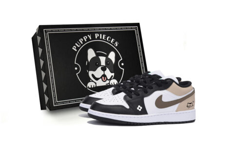 Jordan Air Jordan 1 Low top Vintage Basketball Shoes Men’s White Brown