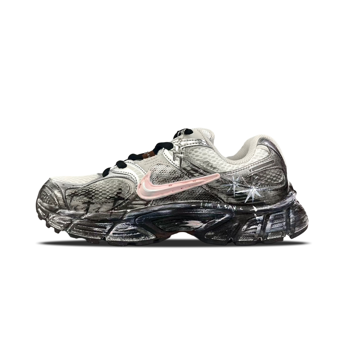 Nike V5 RNR Abrasion Resistant Breathable Abrasion Resistant Breathable Low top Running Shoes Women’s Silver Pink