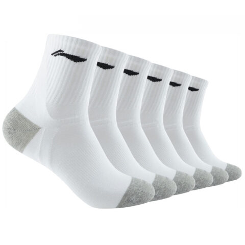 Li Ning Crew Socks Unisex 6 Pack