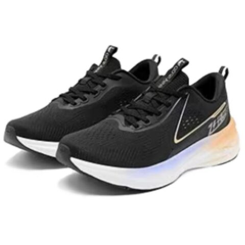 QIAODAN Swift Lite Cushioning, Wear Resistant Low top Casual Running Shoes Women’s Black White