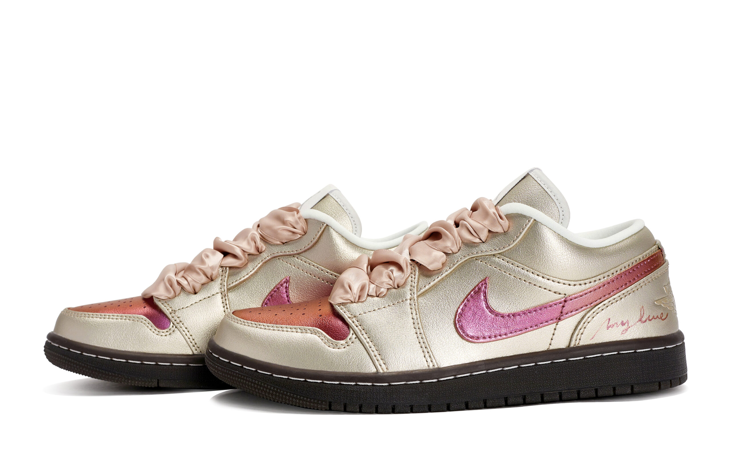 Jordan Air Jordan 1 811 Manufacturing, Pink Neon Dream, Special Shoe Box Abrasion Resistant Slip Resistant Low top