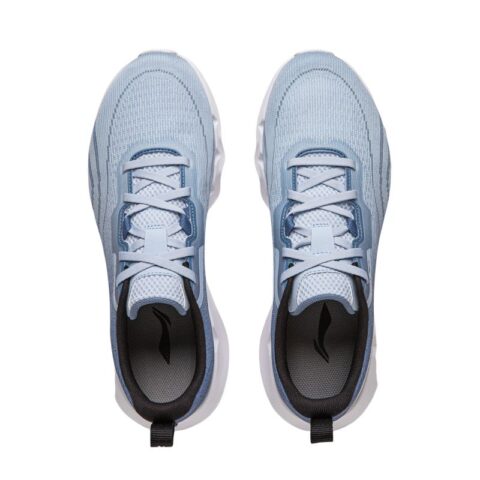 Li Ning Cushioning Slip Resistant Abrasion Resistant Low top Casual Running Shoes Men’s Blue