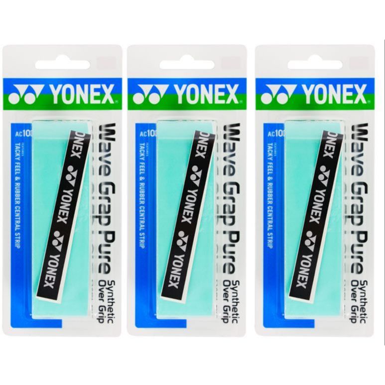 YONEX Badminton Grip Tapes Dark Green Polyurethane Thin 3 Pack