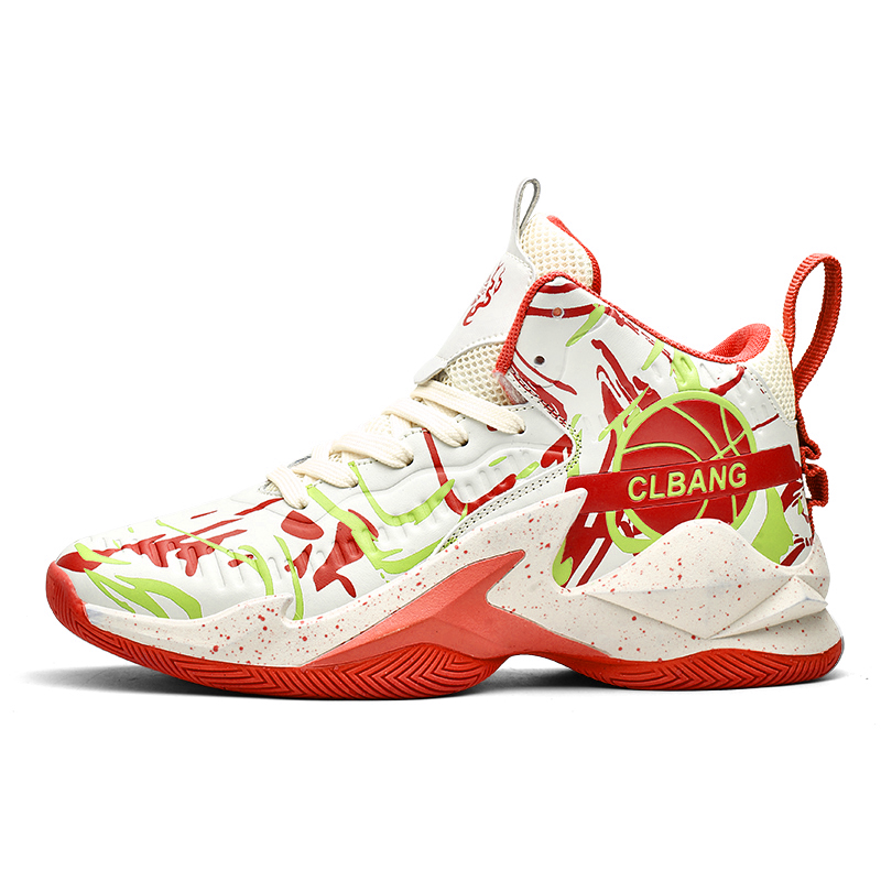 HEIWEILU Cushioning Abrasion Resistant Coverage Cushioning Abrasion Resistant Coverage High top Basketball Shoes Unisex