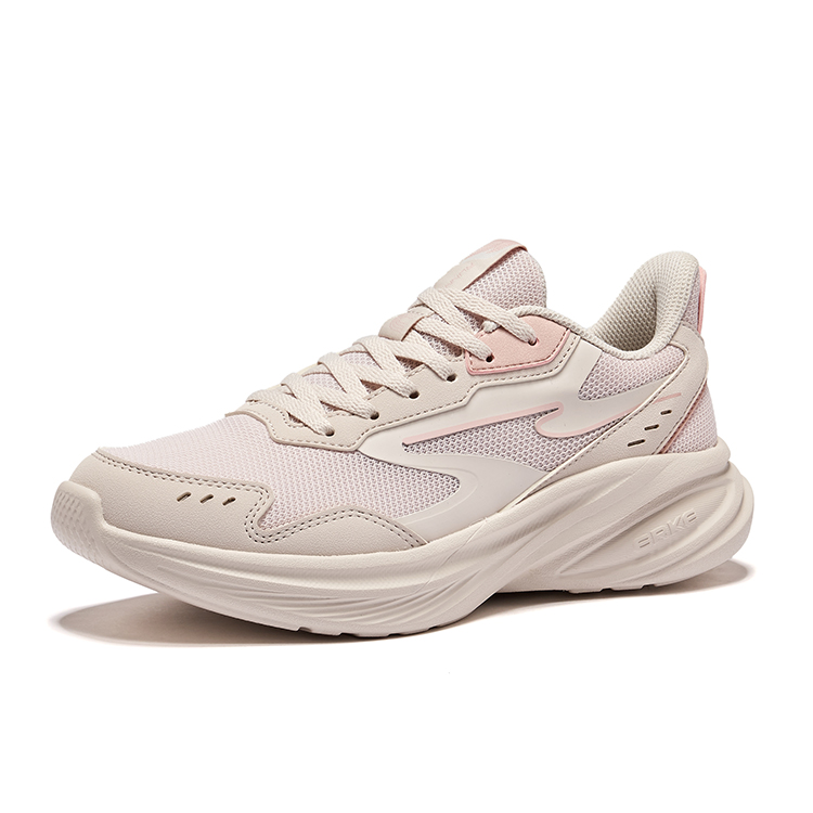 Erke Hunt Slip Resistant Lightweight Rebound Low top Running Shoes Women’s Painted Gray Clay Pink