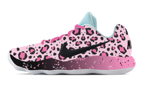Nike Hyperdunk 2017 Rainforest Leopard Print Cushioning Coverage Support Low top Basketball Shoes Men’s Black Pink