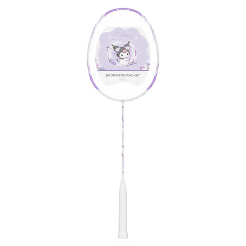 Sanrio x MESUCA Kuromi Full Carbon Badminton Rackets Offensive Type Heavy Head, Stiff Shaft Advanced Level 670±2MM