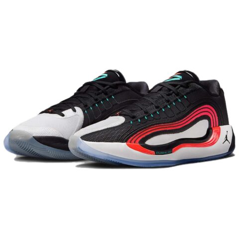Jordan Luka 4 Slip Resistant Abrasion Resistant Low top Basketball Shoes Men’s Black White Red Asian Version