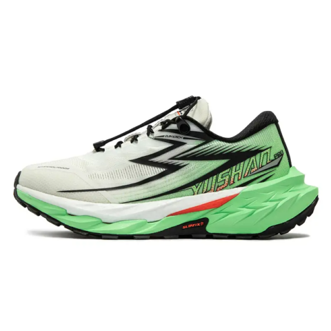 361° Slip Resistant, Abrasion Resistant, Breathable Low top Casual Running Shoes Men’s White Green
