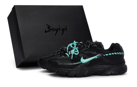 Nike Initiator Slip Resistant Abrasion Resistant Low top Running Shoes Men’s Black Blue