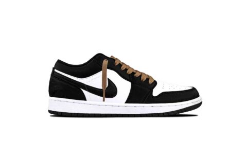 Jordan Air Jordan 1 Ink Dragon Shadow Brown Abrasion Resistant Low top Vintage Basketball Shoes Unisex