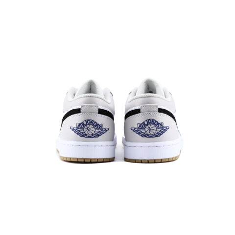 Jordan Air Jordan 1 Slip Resistant Abrasion Resistant Low top Vintage Basketball Shoes Unisex White Gray