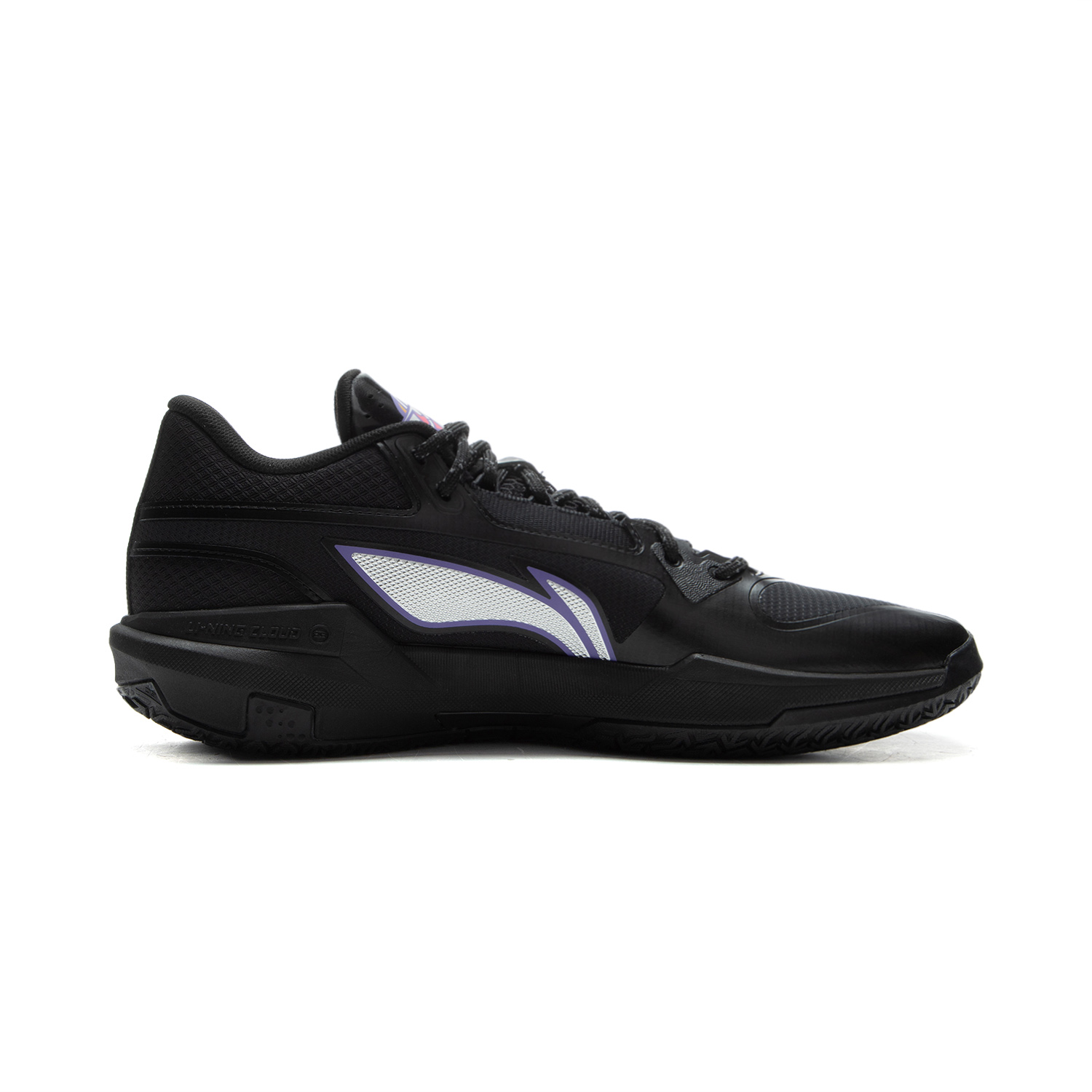 Li Ning Light Speed 3mid Basketball Shoes Men’s Mid Top Black Purple