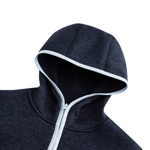 Anta Outdoor Collection Liner Coat, Thick Needle Fleece Garment Women’s Midnight Blue Heather Gray