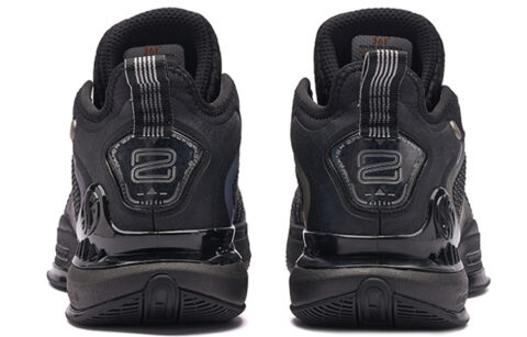 361° AG 2 Aaron Gordon AG2 Anti-Slip Wear-Resistant Mid-Top Basketball Shoes Obsidian Black