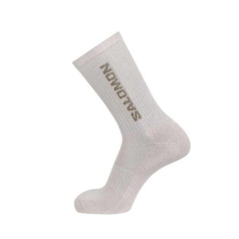 SALOMON Everyday Crew Socks Unisex 3 Pack Silver White/Gray Green/Tan