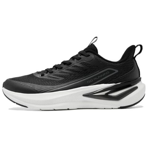 QIAODAN Slip Resistant And Breathable Low top Casual Running Shoes Men’s Black White